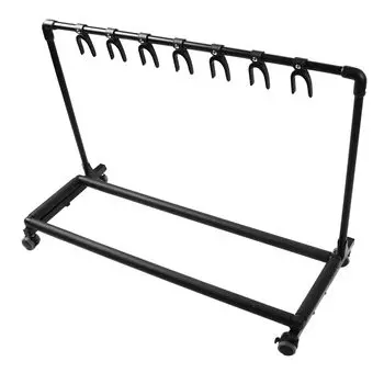 Multifunctional Guitar Stand, Shop Display Rack with Wheels, Bass Guitar Holder (FL-17W)