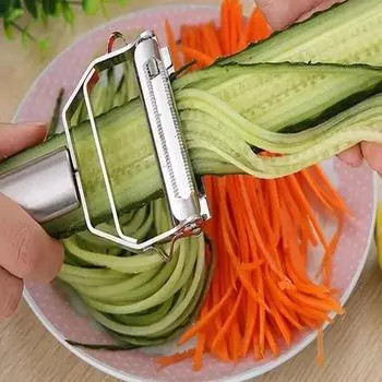 Multifunctional kitchen peeler, stainless steel fruit and vegetable peeler, durable potato slicer, carrot peeler