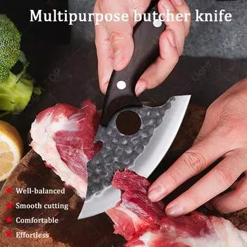 Multifunctional Knife Meat Cutting for Kitchen Butcher Knives Stainless Steel Hand-forged Boning Knife BBQ Cooking Tools белый
