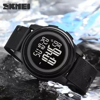Multifunctional male and female students electronic watch couple trend thin outdoor sports waterproof watch светло-серый