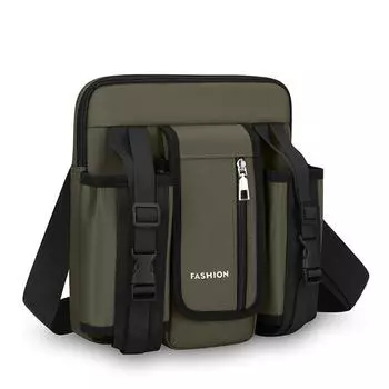 Multifunctional Men s Crossbody Shoulder Bag Travel Sports Belt Kettle Umbrella Bag Bag армия зеленый