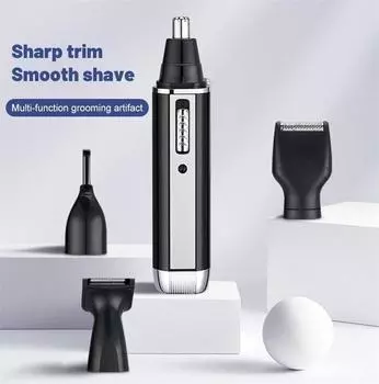 Multifunctional Nose Hair Trimmer 4 in 1 Rechargeable Nose Hair Trimmer Beard Trimmer Mens Miniature Razor Eyebrow Nose Hair