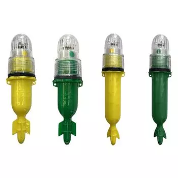 Многофункциональный светодиодный фонарь для морской рыбалки, маяк для морской сети, поплавок для рыбалки, водонепроницаемая пластиковая ночная предупреждающая лампа Single battery flashes green