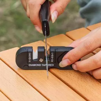 Multifunctional Outdoor Sharpening Tool Diamond Camp Gear Hike Tungsten Ceramic Sharpener Fish Hook Pocket Carbide Whetstone M