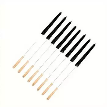 Multifunctional Pipeline Brush for Washing Machine, Flexible Long Bristle Cleaning Brush with Reusable Wooden Handle