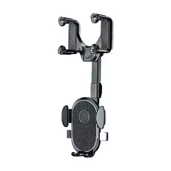 Multifunctional Rearview Car Phone Holder Anti Shake Stable Phone Mount 360-Degree Rotatable Auto Smartphone Holder Mount чёрный