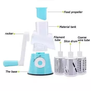 Multifunctional Roller Vegetable Chopper Hand Crank Home Kitchen Chopper Potato Slicer Home Compact Easy To Clean