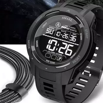 Multifunctional Single Display Electronic Watch Electronic Watch Student Sports Large Dial Waterproof
