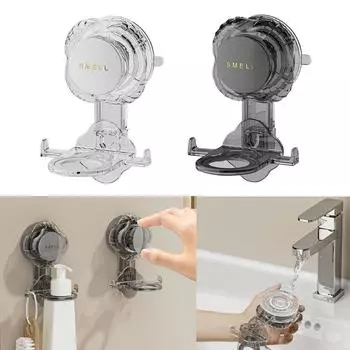 Multifunctional Soap Bottle Holder Suction Cup Adjustable Shower Gel Hanger Shampoo Bottle Clip Wall Hanger Shampoo Holder прозрачный