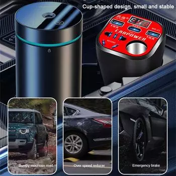 Multifunctional Socket Car Power Supply 220v Travel Essentials Voltage Detection Automobile And Accessories Smart Car Inverter