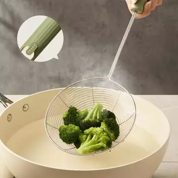 Multifunctional Stainless Steel Tool Hotpot Slotted Spoon Kitchen Items Household Drain Noodles Scoop Slotted Spoon