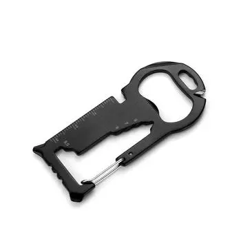 Multifunctional Tool Card Bottle Opener Steel Key Ring Gadget Hardware Camping Equipment Multitool Fishing Accessories чёрный
