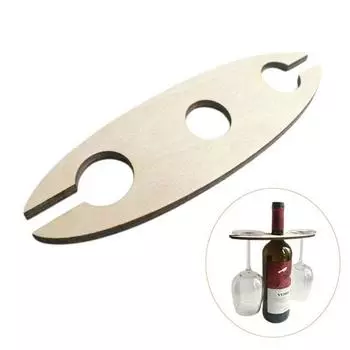 Multifunctional Useful Personalized Wine Rack Party Supplies Glass Holder Wine Glasses Holder 22x7x0.5cm-1pcs