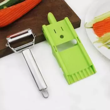 Multifunctional Vegetable Peeler Double Blades Kitchen Peeling Tool For Fruits Potatoes Portable Veggie Cutter Grating Tools зелёный