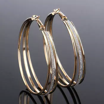 Multilayer Round Scrub Girls Earrings Engagement Anniversary Prom Jewelry