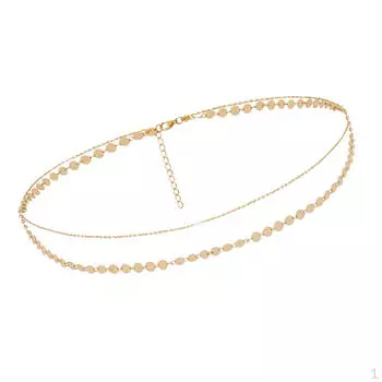 Многослойный пояс-цепочка на талию, украшения для живота для женщин и девочек, регулируемый золотистый