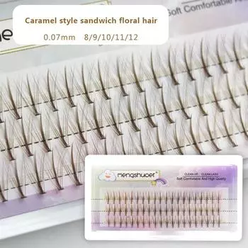 Multiple Pairs Of Thick Curled And Slanted False Eyelashes In Black, Natural Manga, With Extended Eyelashes On The Upper Part