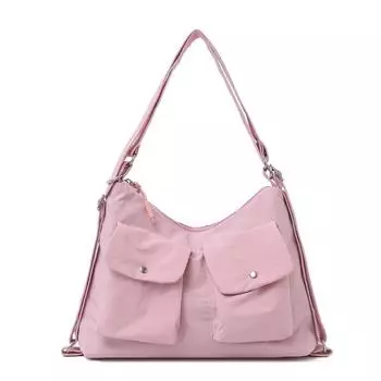 Multiple Pockets Men Shoulder Bag Harajuku Canvas Backpack Simple Nylon Crossbody Bag Travel