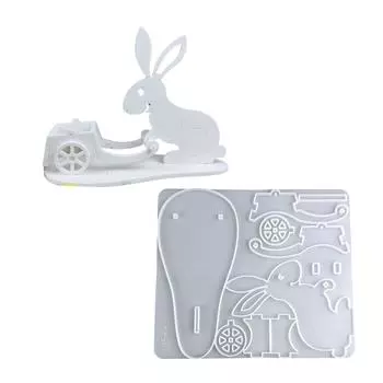 Multipurpose Flexible Silicone Mould for Rabbit Candle Holders Portable for Craft Supplies and Festive Decorations