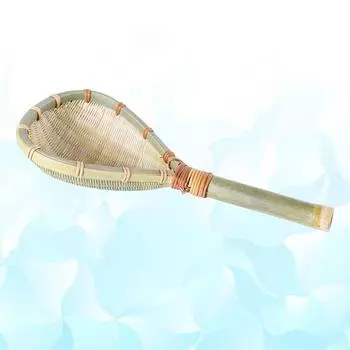 Multipurpose Rice Strainer Bamboo Fine Slot Colander Household Kitchen Rice Ladle draining spoon rice filter spoon XXL зелёный