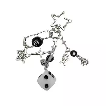 Multipurpose Stylish Star Black 8 Keychain Portable Accessory for Collectors and Everyday Use As A Bag Charm Ornament 1