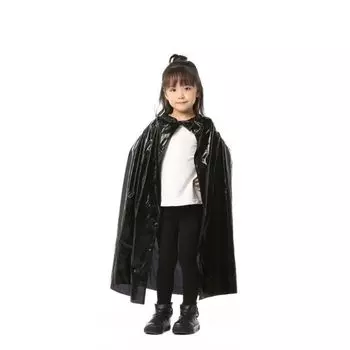 Multipurpose Witches Robes Coat Halloween Cosplay Cape Cool Grim Reaper Cloak Adult Black-For Kids