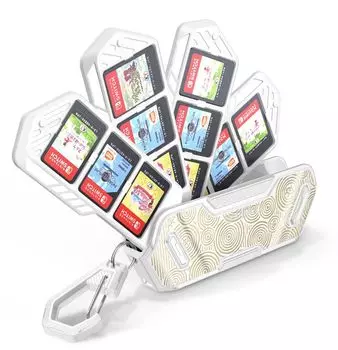 Mumba Switch Soft Switch Game Card Storage Soft 12 Cards 4 Layer Rotating Holder Легко для использования Совместимость с OLED-моделями Чехол, Чехол, Хранение,