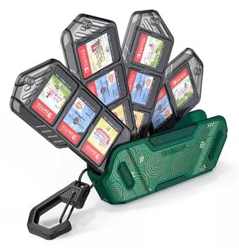 Mumba Switch Soft Switch Game Card Storage Soft 12 Cards 4 Layer Rotating Holder Легко для использования Совместимость с OLED-моделями Чехол, Чехол, Хранение,