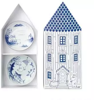 муми-тролль-амабро СОМЕТСУКЭ Амабро Сометсуке из Муми-тролля Арита Посуда Сделано в Японии [Набор 5]