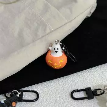 Mummy Halloween Keychain Witch Hat Pumpkin Pendant Kawaii Ghost Keyring Backpack Decor 6pcs/set