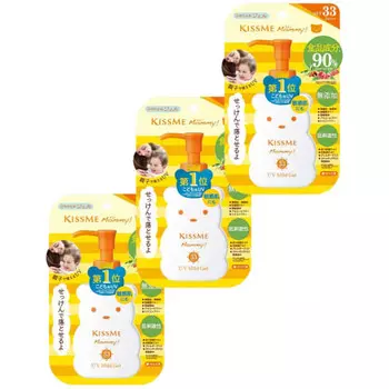 Mummy UV Mild Gel N 100 г x 3 шт. набор [Isehan] [KISS ME] Гелевый солнцезащитный крем из пищевых ингредиентов