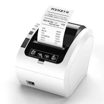 MUNBYN Принтер чеков Термопринтер Высокоскоростная печать Совместимость с директивой Большая емкость Бак Коммерческое использование Супермаркет Розничный магазин Парковка