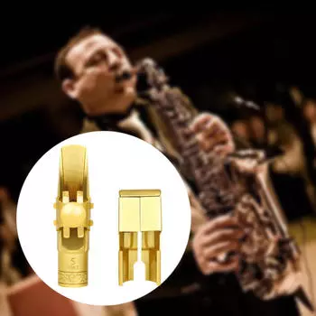 Мундштук для альт-саксофона из латуни с колпачком для лигатур, легкий, портативный, для учителей 6C