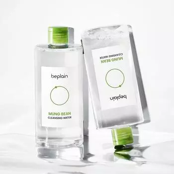 Mung bean cleansing water 400ml x 2 [+60 cotton pads]