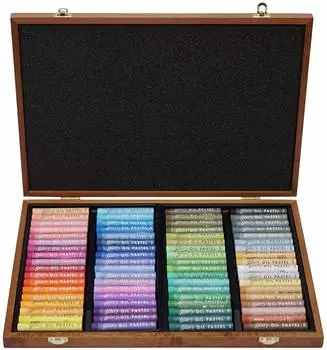 Mungyo Gallery Soft Oil Pastels Wood Box Set of 72 Assorted Colors by Mungyo Gallery -