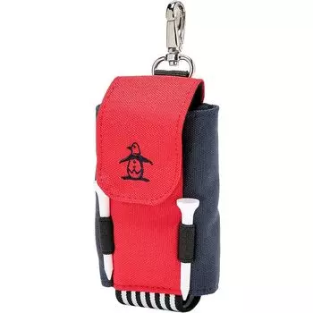 Munsingwear Golf Ball Ball Holds 2 Includes 2 MG5SBZ02M RD00 Holder, Push-Out Case, Balls, Tees, (Red)