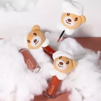 Muppet Bear Lip Glaze Матовый блеск для губ Стойкий цвет Туманная бархатная помада 7ml