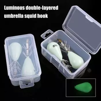 MUQZI Спортивные аксессуары Качественный крючок для кальмара Флуоресцентный мини-высокопрочный A