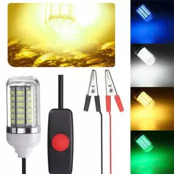 MUQZI спортивный аксессуар 12-24 В светодиодный погружной светильник для пресной воды и соленой воды, подводный светильник для ночной рыбалки синий