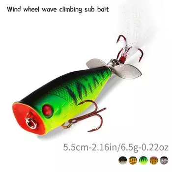 MUQZI Спортивный аксессуар 55 мм/6,5 г Прочный аксессуар для приманки-поппер с глазком C