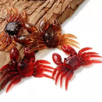 MUQZI спортивный аксессуар 5 шт. 8 см искусственная реалистичная приманка для рыбалки воблер в форме краба приманка для плавания снасти красный