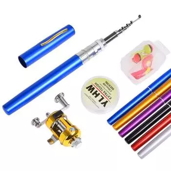 MUQZI спортивный аксессуар, портативный карманный телескопический легкий вес, морская удочка, удочка, рыболовные снасти фиолетовый