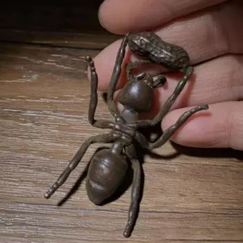 Муравьи Арахис Курильница Литая Статуэтка Мини Животное Металлическая Фигурка Домашний Декор Настольные Изделия Скульптура Украшения Подвески Подарки 1pcs