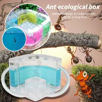 Муравьиная ферма Замок Муравьиная среда обитания Набор для изучения науки 2021 Развивающая детская игрушка Исследование розовый