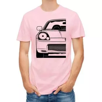 Muscle Car Race Car Футболка с принтом Мужская одежда Летняя мода Повседневные мужские футболки с короткими рукавами и круглым вырезом Футболки Мужская уличная одежда S розовый