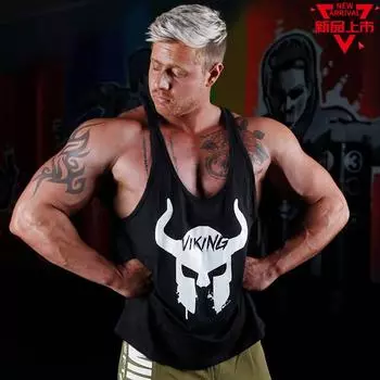 Muscle Fitness Brother, летняя новая майка для фитнеса, мужская майка для бега на открытом воздухе, для отдыха, спорта без рукавов, майка Racerback M