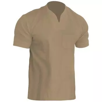 Muscle Мужская карманная спортивная футболка для фитнеса больших размеров, мужская эластичная хлопковая летняя рубашка-поло с коротким рукавом и V-образным вырезом M