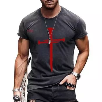 Muscle Streetwear Мужская футболка с принтом американского флага, летняя футболка с круглым вырезом, крутая футболка большого размера с 3D принтом 6XL