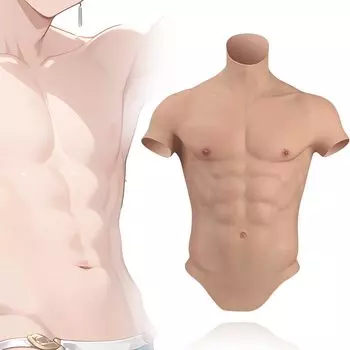 Muscle Suit Косплей Поддельные мускулы Силиконовый костюм Маскировка Силиконовый мускул Косплей Мускулистый человек Косплей Мускулистый костюм Костюм Мачо Молния Размер S Молния