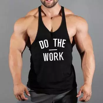 Muscleguys Бодибилдинг Фитнес Golds Тренажерный зал Хлопковые майки с буквенным принтом и майками XL чёрный